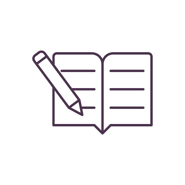 plantillas de diseño vectorial de íconos de libros sobre fondo blanco