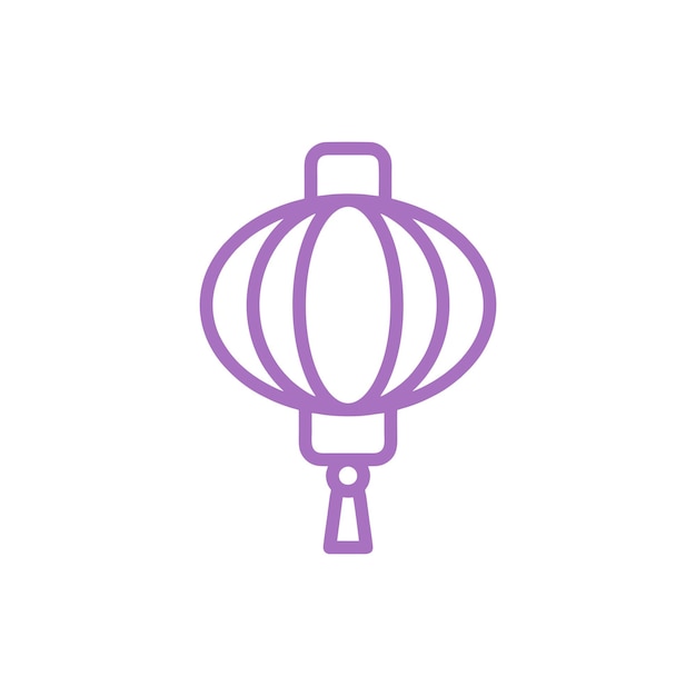 Plantillas de diseño vectorial de iconos de linternas chinas aisladas sobre un fondo blanco
