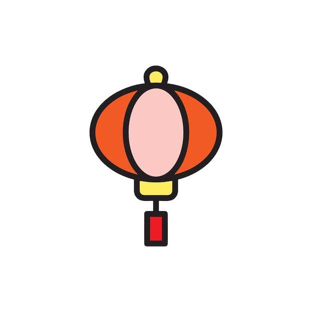 Plantillas de diseño vectorial de iconos de linternas chinas aisladas sobre un fondo blanco