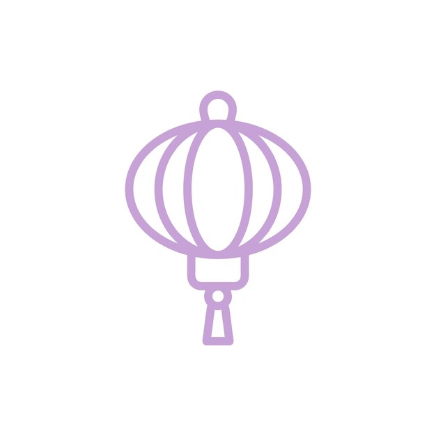 Plantillas de diseño vectorial de iconos de linternas chinas aisladas sobre un fondo blanco