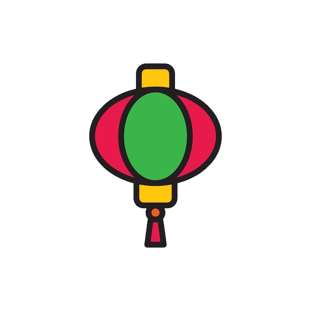 Plantillas de diseño vectorial de iconos de linternas chinas aisladas sobre un fondo blanco