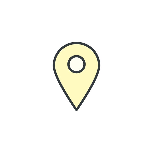 Plantillas de diseño vectorial de iconos de localizador concepto simple y moderno