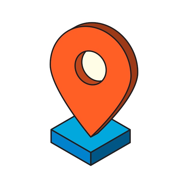 Plantillas de diseño vectorial de iconos de localizador isométrico simples y modernas