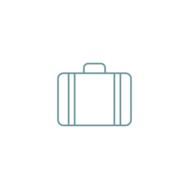Plantillas de diseño vectorial de íconos de maletas simples y modernas