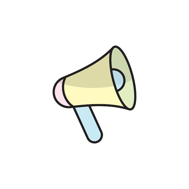 Las plantillas de diseño vectorial de iconos de megáfono son simples y modernas