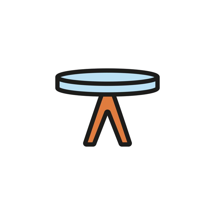 Vector plantillas de diseño vectorial de iconos de mesas de café simples y modernas