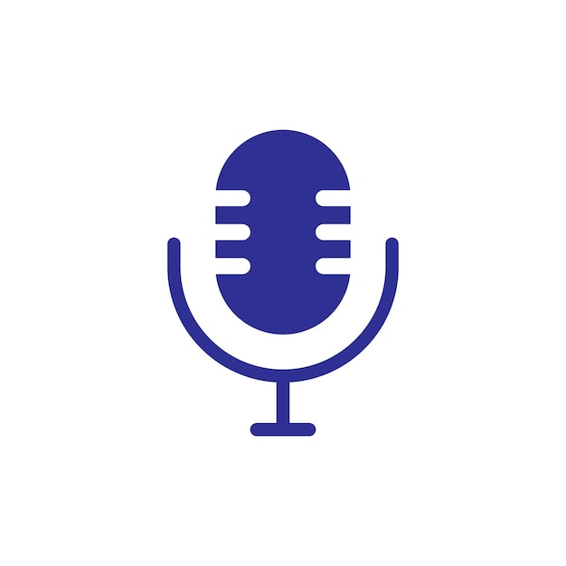 plantillas de diseño vectorial de íconos de micrófono de podcast