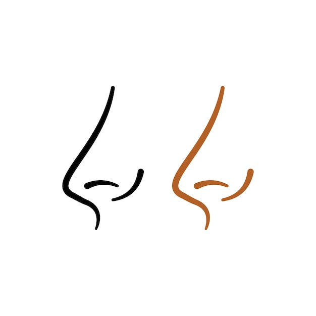 plantillas de diseño vectorial de iconos de nariz