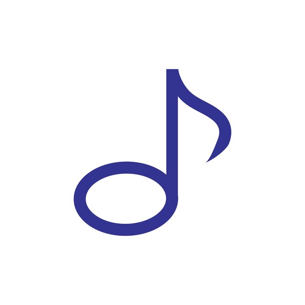 Plantillas de diseño vectorial de iconos de notas musicales