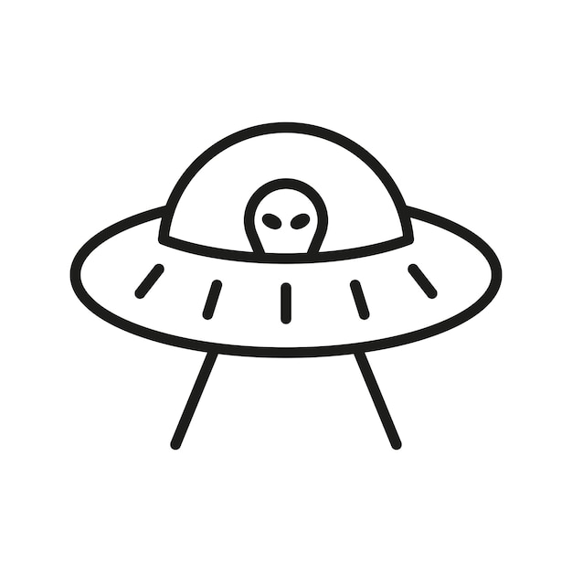 Las plantillas de diseño vectorial de íconos de ovnis son simples y modernas