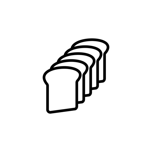 plantillas de diseño vectorial de iconos de pan