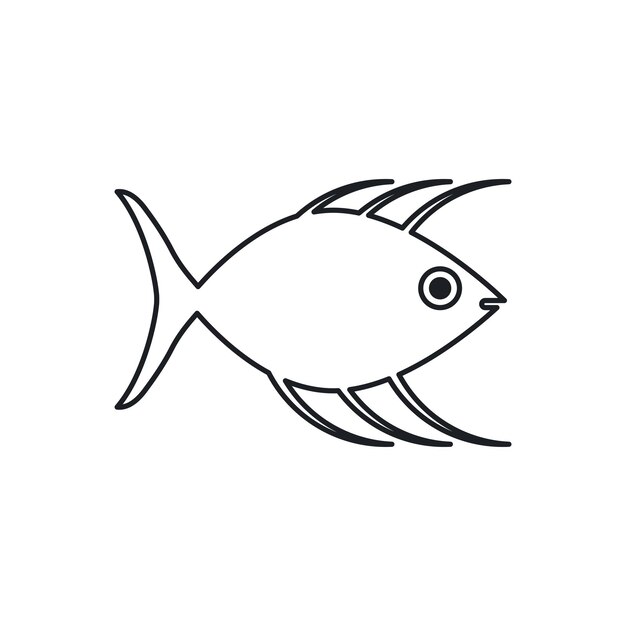 plantillas de diseño vectorial de iconos de peces