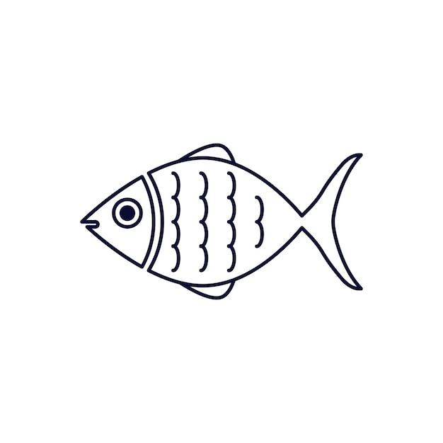 plantillas de diseño vectorial de iconos de peces