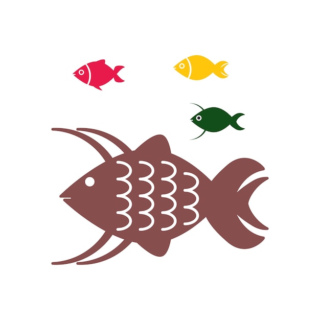 plantillas de diseño vectorial de iconos de peces