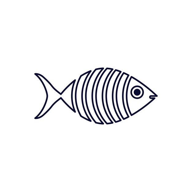 plantillas de diseño vectorial de iconos de peces
