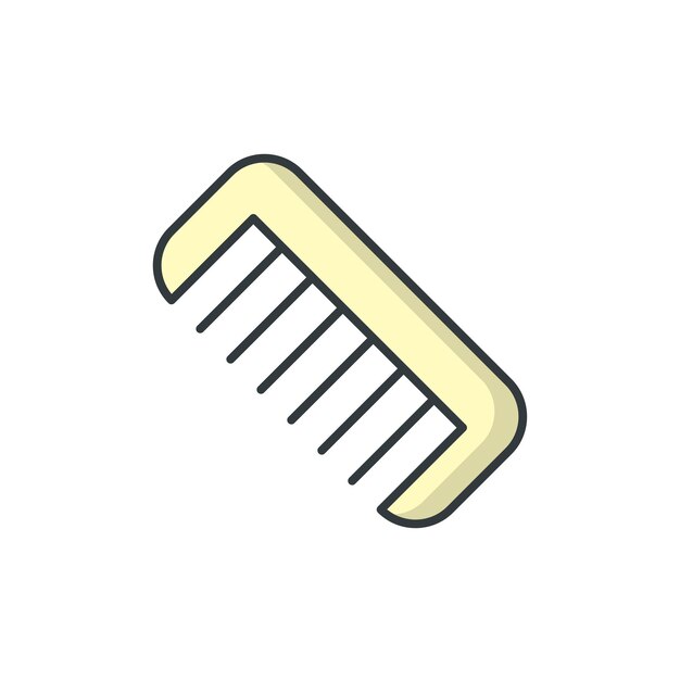 Plantillas de diseño vectorial de iconos de peine simples y modernas