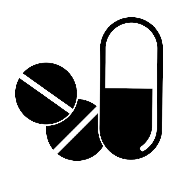 plantillas de diseño vectorial de iconos de píldoras de cápsulas