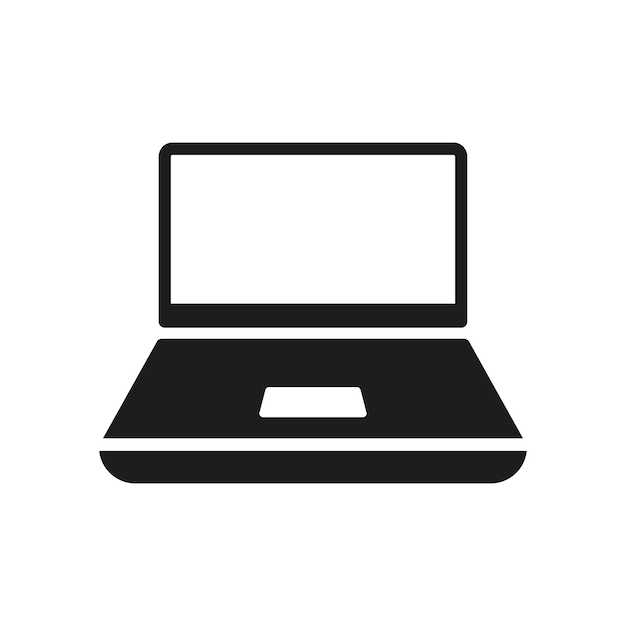 Las plantillas de diseño vectorial de iconos de portátiles son simples y modernas