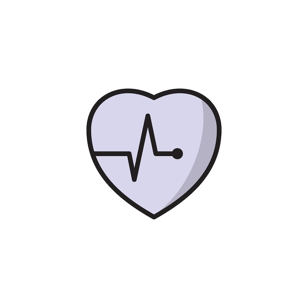 Plantillas de diseño vectorial de íconos de pulso cardíaco simples y modernas