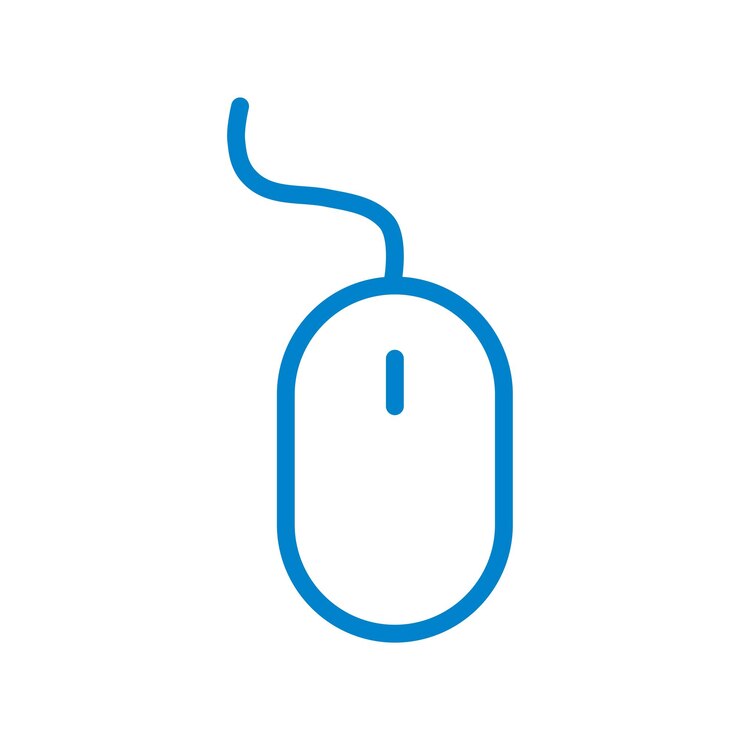 Vector las plantillas de diseño vectorial de iconos de ratón de computadora inalámbrica
