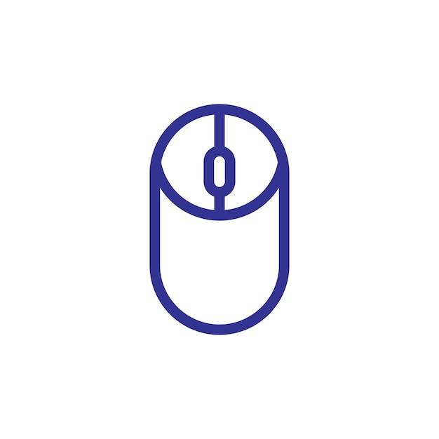 Las plantillas de diseño vectorial de iconos de ratón de computadora inalámbrica