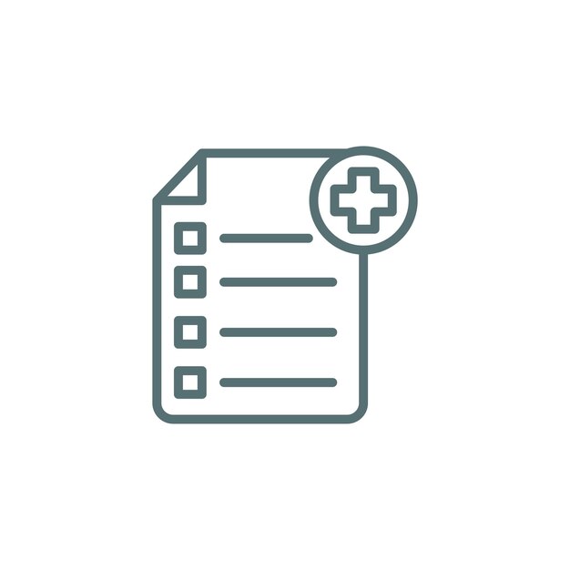Plantillas de diseño vectorial de iconos de recibos médicos sencillas y modernas