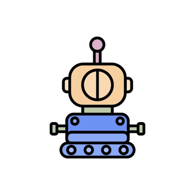 plantillas de diseño vectorial de iconos de robots