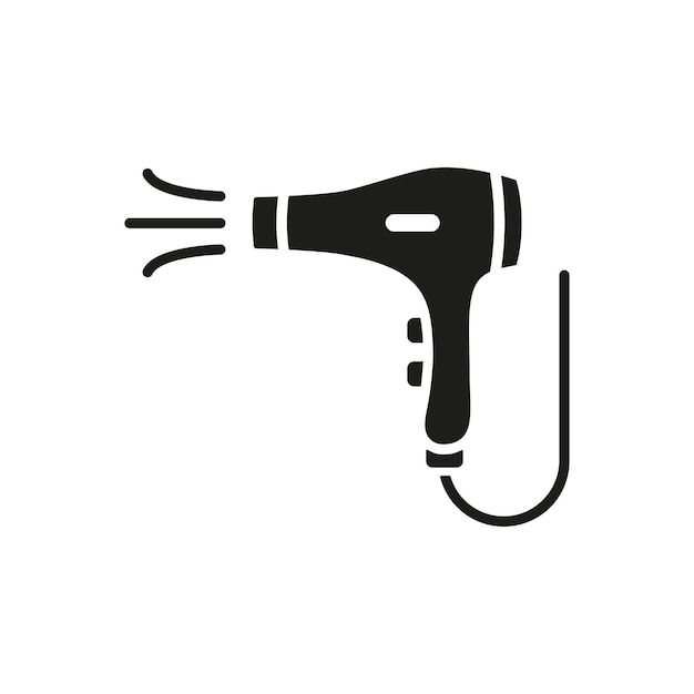 Las plantillas de diseño vectorial de iconos de secadores de cabello son simples y modernas
