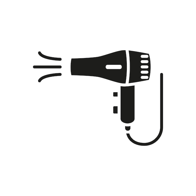 Las plantillas de diseño vectorial de iconos de secadores de cabello son simples y modernas