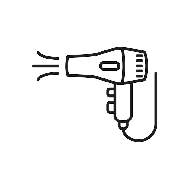 Las plantillas de diseño vectorial de iconos de secadores de cabello son simples y modernas
