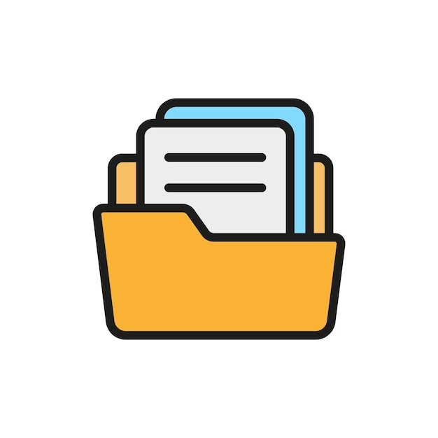 Plantillas de diseño vectorial de iconos de soporte de archivos simples y modernas