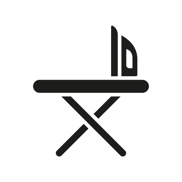 Plantillas de diseño vectorial de iconos de tabla de planchar simples y modernas