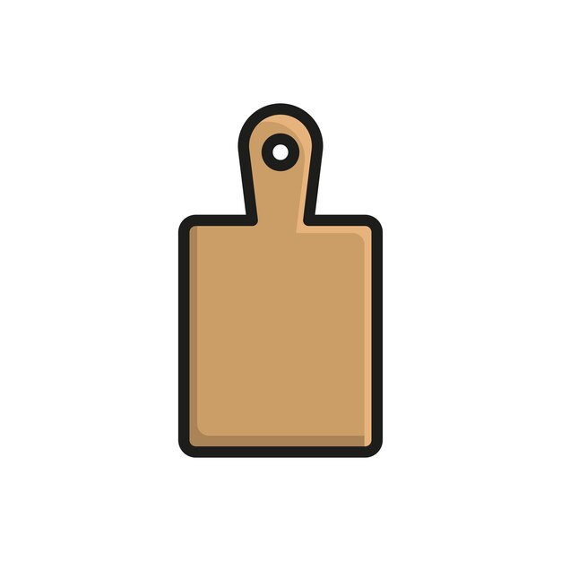 Las plantillas de diseño vectorial de iconos de tablas de corte son simples y modernas