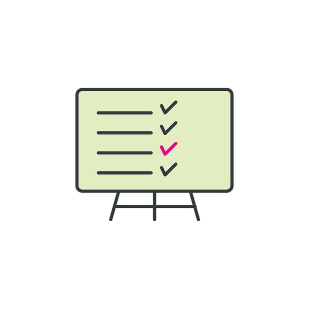 plantillas de diseño vectorial de iconos de tablero en fondo blanco
