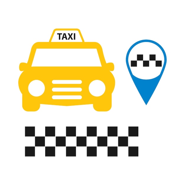 plantillas de diseño vectorial de íconos de taxi