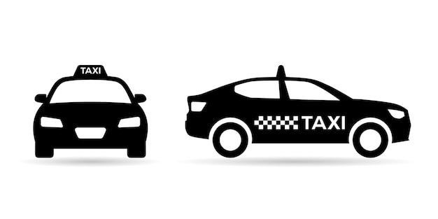 plantillas de diseño vectorial de iconos de taxis o iconos vectoriales de taxis