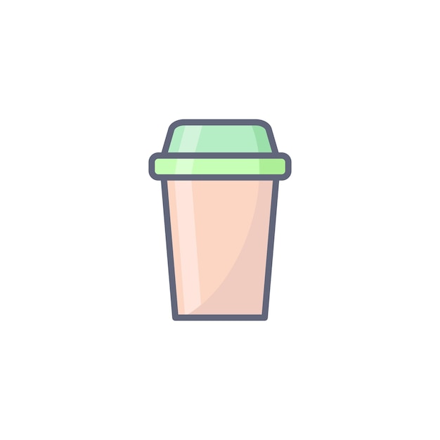 Plantillas de diseño vectorial de iconos de taza de papel simples y modernas