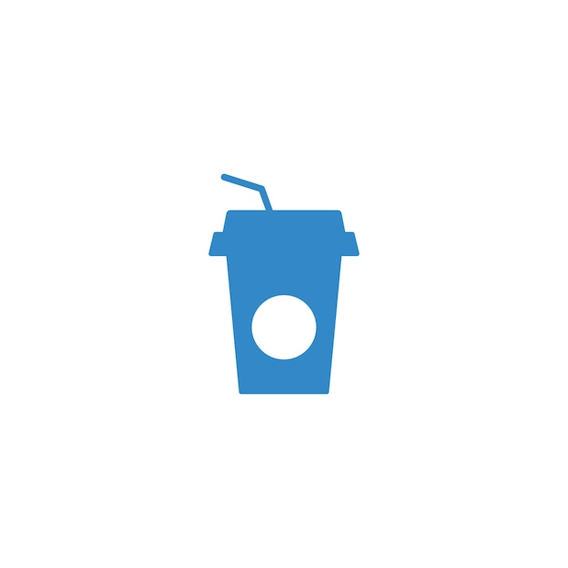 Plantillas de diseño vectorial de iconos de taza de papel simples y modernas