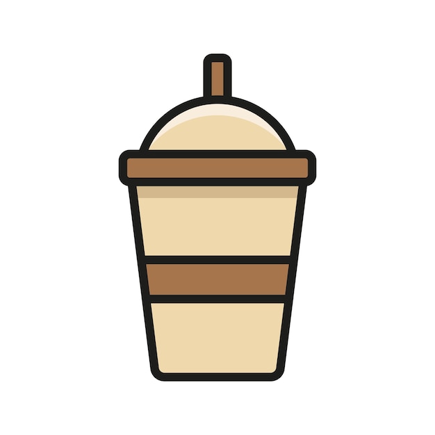 Plantillas de diseño vectorial de iconos de tazas de papel de café simples y modernas