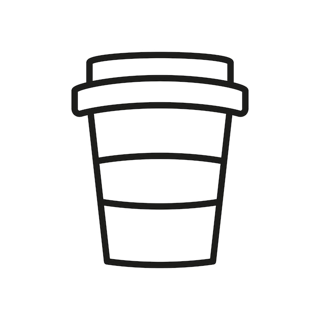 Plantillas de diseño vectorial de iconos de tazas de papel de café simples y modernas