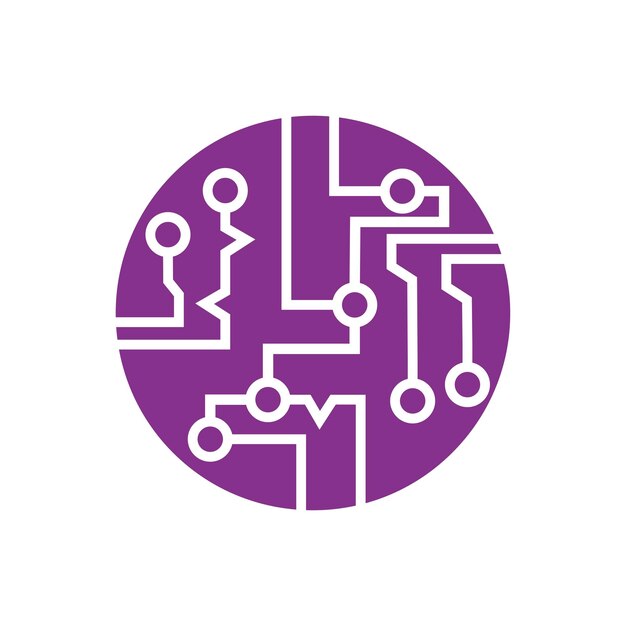 Plantillas de diseño vectorial de iconos de la tecnología de placas de circuitos