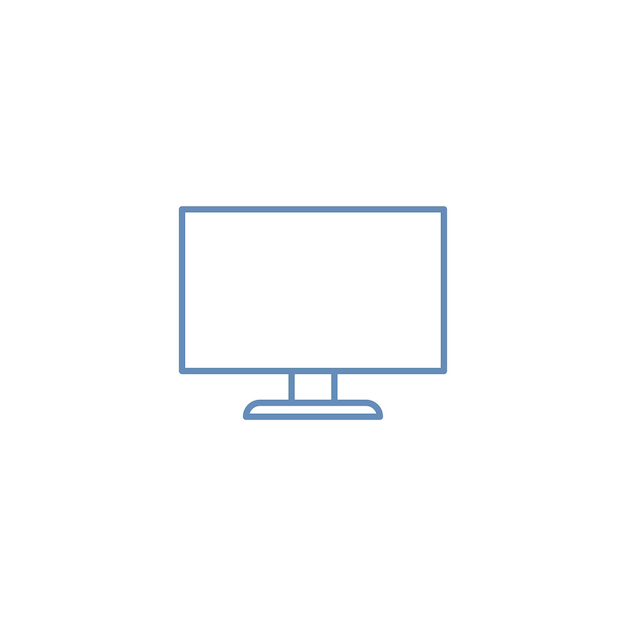 Plantillas de diseño vectorial de íconos de televisión simples y modernas