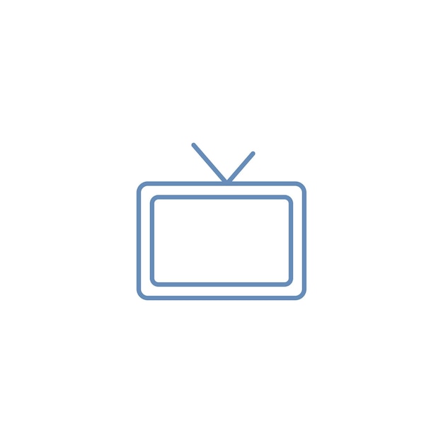 Plantillas de diseño vectorial de íconos de televisión simples y modernas