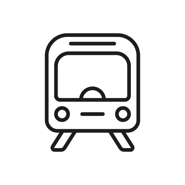 Plantillas de diseño vectorial de iconos de trenes de metro simples y modernas