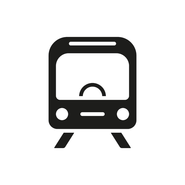Plantillas de diseño vectorial de iconos de trenes de metro simples y modernas