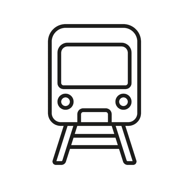 Plantillas de diseño vectorial de iconos de trenes de metro simples y modernas