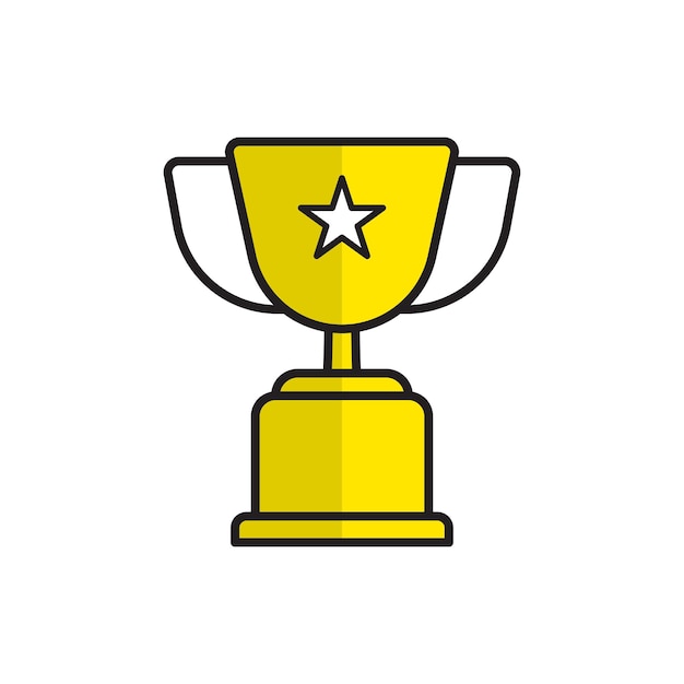 plantillas de diseño vectorial de iconos de trofeos simples y modernas