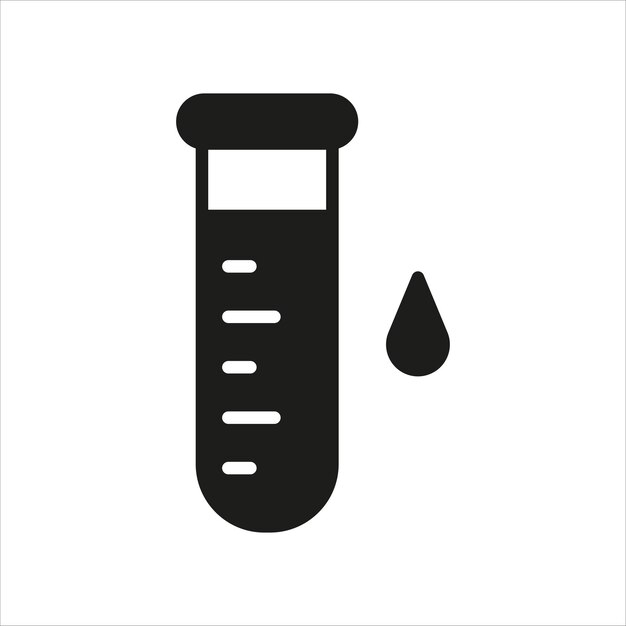 Plantillas de diseño vectorial de íconos de tubos de ensayo simples y modernas