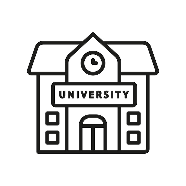 Plantillas de diseño vectorial de iconos universitarios simples y modernas
