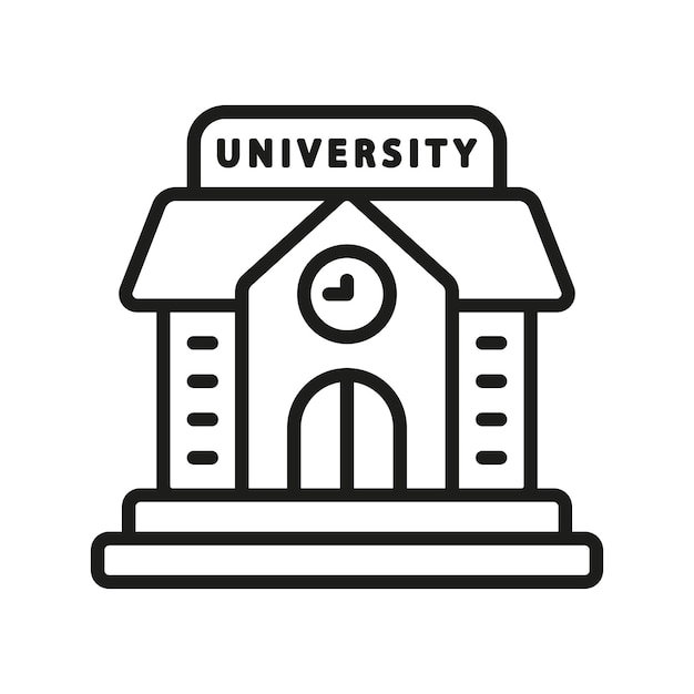Plantillas de diseño vectorial de iconos universitarios simples y modernas